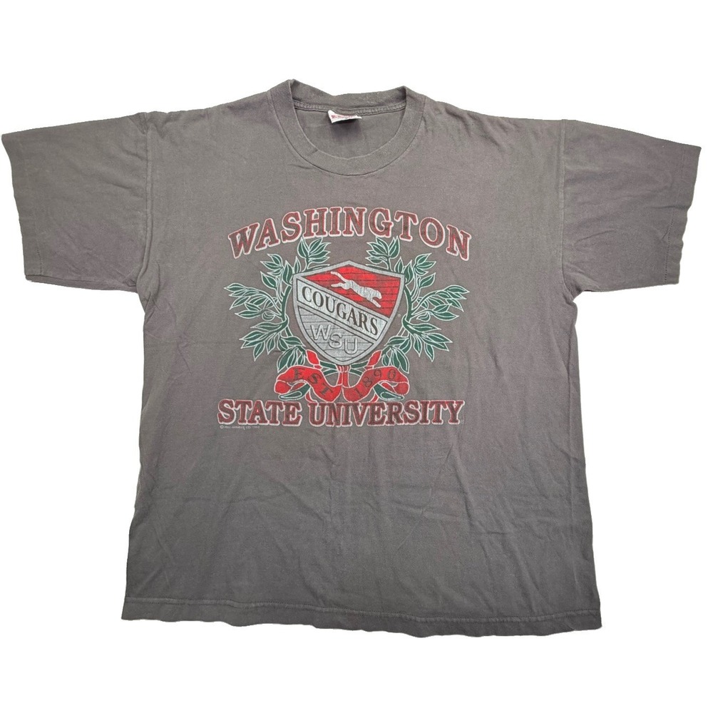 Vintage 1995 Washington State Cougars T-Shirt Men's XL WSU TUF USA Single Stitch